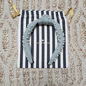 Lele Sadoughi Blue Pearl Embellished Headband